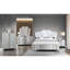 Table de chevet 3 chambres Landmark en argent - spacieuse et confortable avec 3 tiroirs