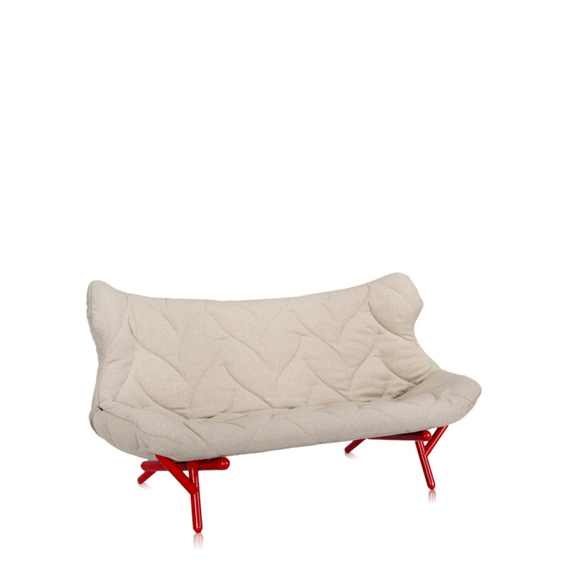 Causeuse Foliage, Trevira ™ beige, Rouge