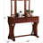 Modern Rustic Bedroom Vanity Furniture, Stool, Foldable Mirror Drawers, Cherry Color Veneer Collection Vanity, Finish, Furniture Piece-952288183