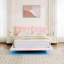 Cadre de lit flottant à DEL en cuir de style classique pour chambre à coucher moderne-317247208