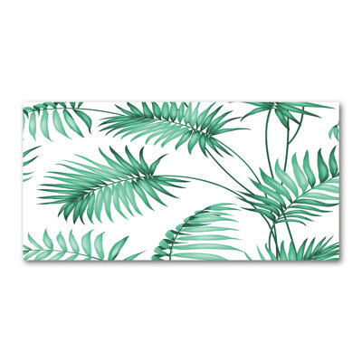 Tropical Leaves - No Frame Print on Glass