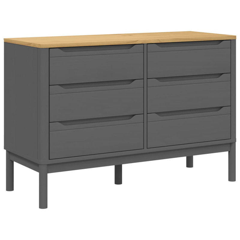 Solid Wood Rectangle Accent Chest, Grey