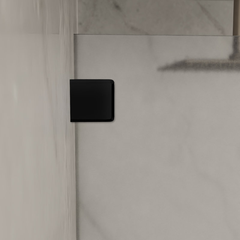 Brixwell BFPC037MBL Pince biseautée à panneau fixe avec petit pied pour vitrage de 3/8 po à 1/2 po (10 à 12 mm) d'épaisseur, finition noir mat
