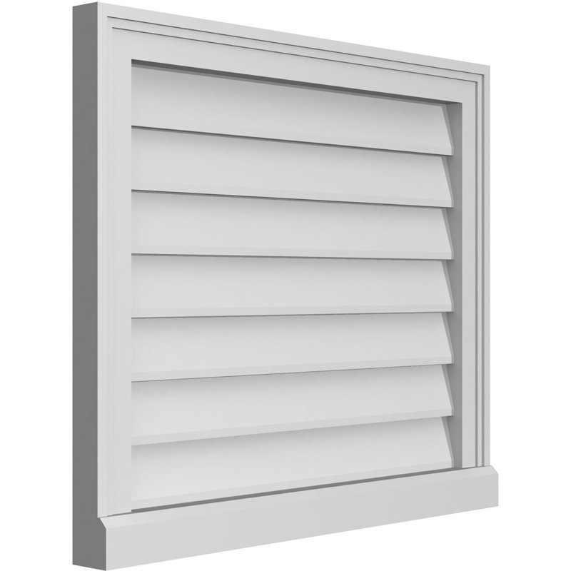 Cadre de seuil Brickmould, brun clair apprêté, H 22 po x l 26 po x P 2 po