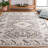 Rectangle Markes Southwestern Power Loomed Polyester Area Rug in Beige/Gray/Brown-692096443