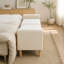 Banc de rangement moderne rembourré de 167 cm de large avec double couvercle, repose-pieds en tissu chenille avec accoudoirs-1757660338