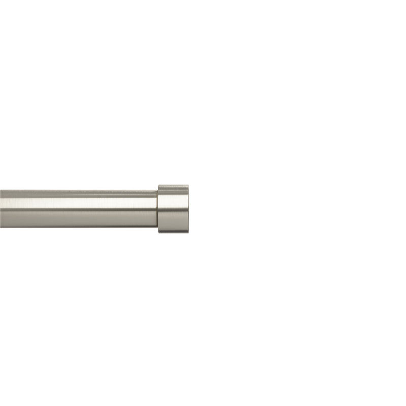 Nickel 180" Adjustable Curtain Rod with Finials