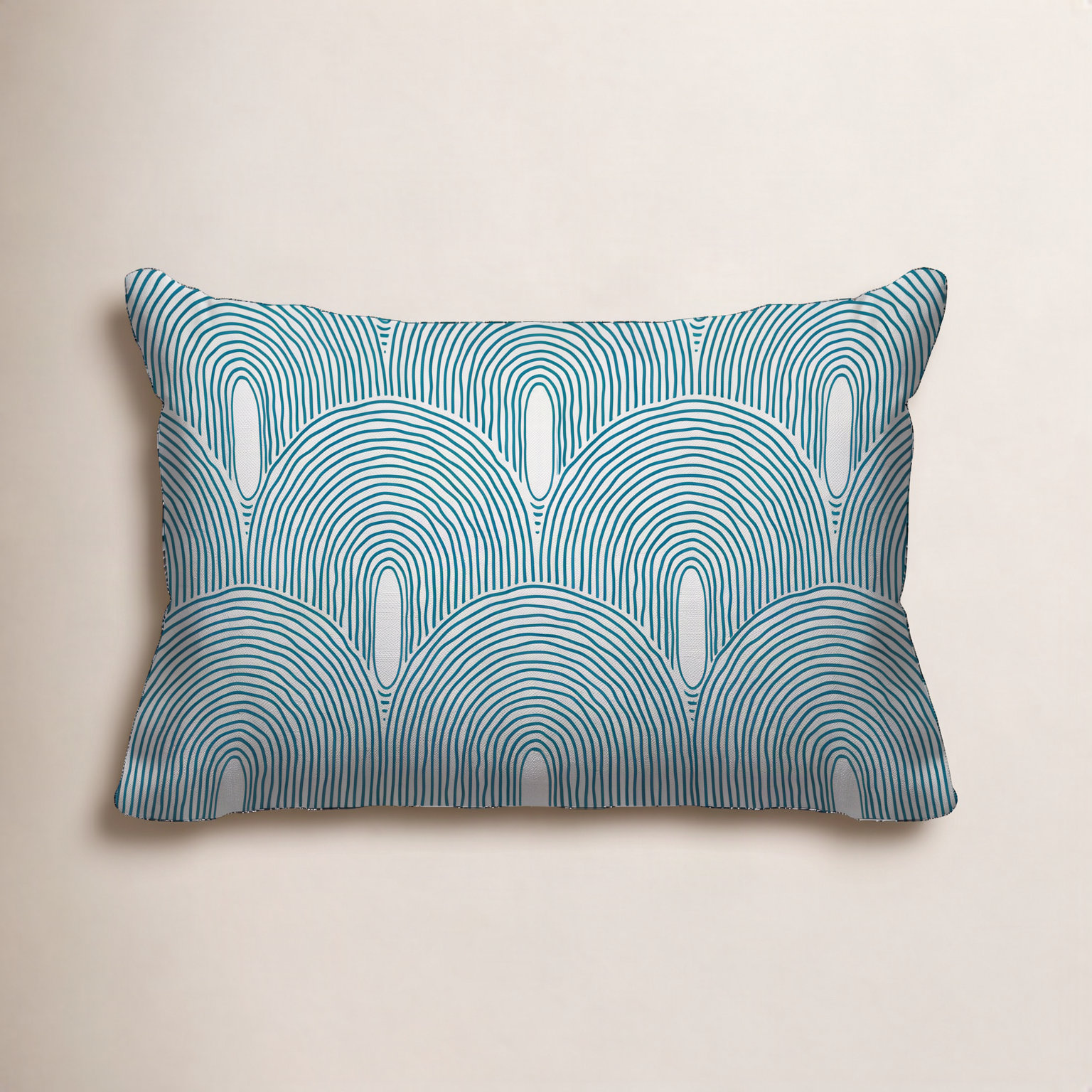 Limpo Starburst Indoor/Outdoor Throw Pillow, 14"H x 20"W, Turquoise, Rectangular