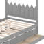 Lit plateforme à baldaquin Riviera avec tête de lit tapissier, lit gigogne et 3 tiroirs Riviera Princess-122581939-122581941