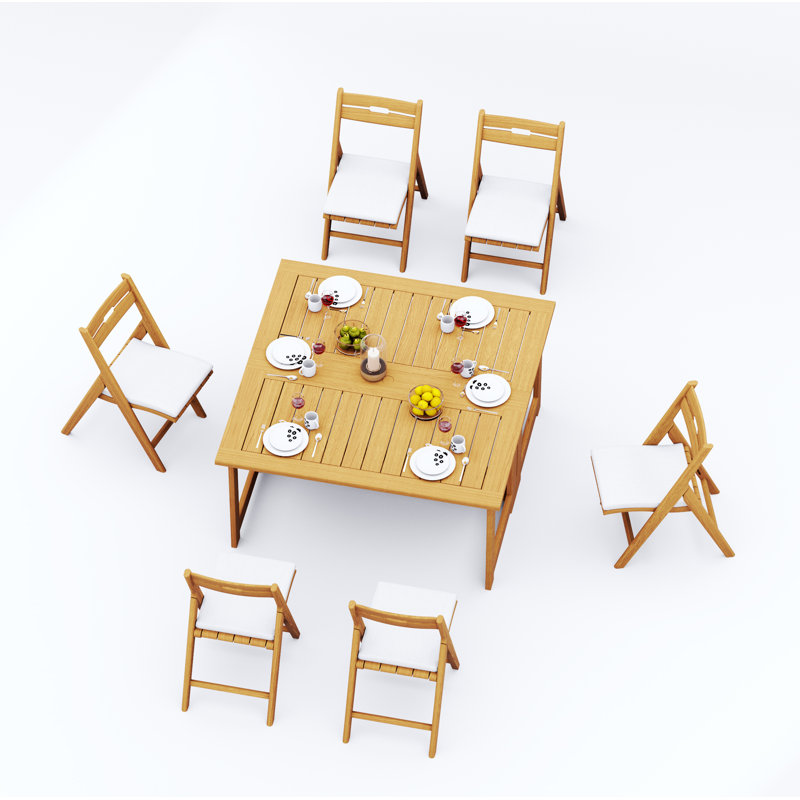 Surfliner Outdoor 7 - Piece Teak Dining Set