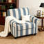 Upholstered Cotton Blend and Herringbone Armchair-1763927364