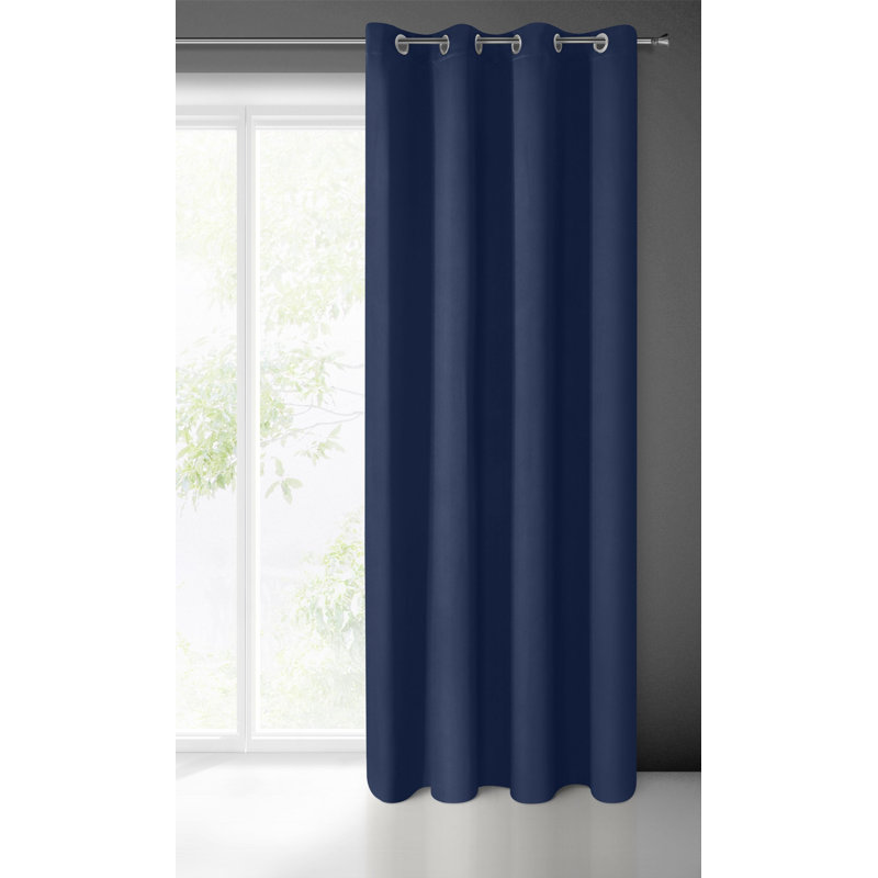 Haidin Adhesive Tape Blackout Curtain, Width 135 x Drop 250 cm, Marine