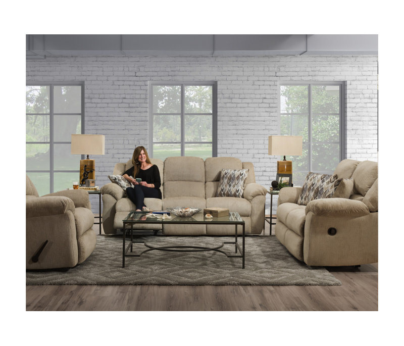 Canapé inclinable Bir11, Polyester beige