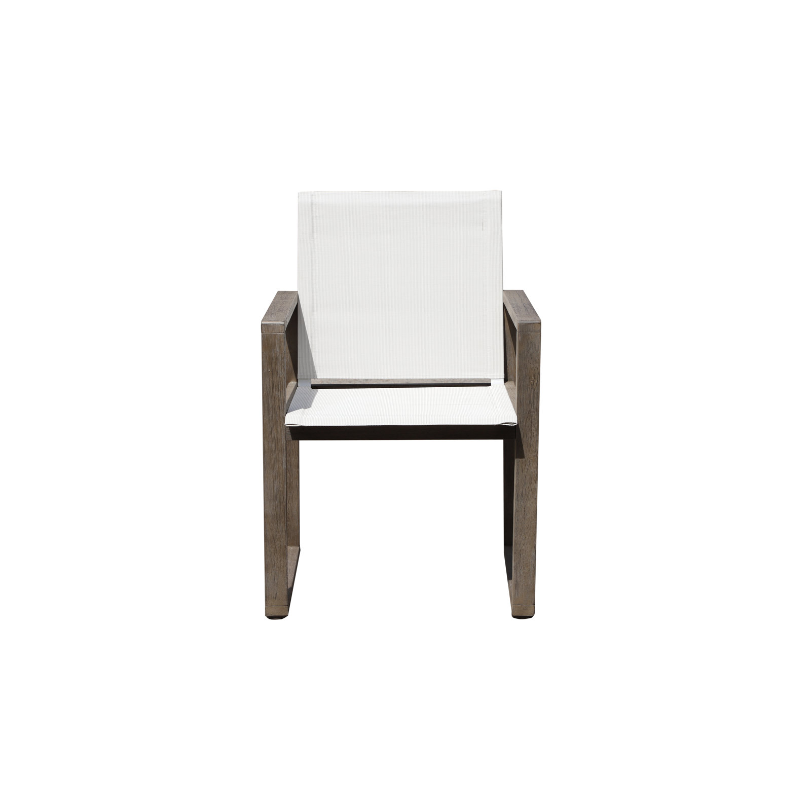 Harmond Acacia Patio Dining Armchair, Gray