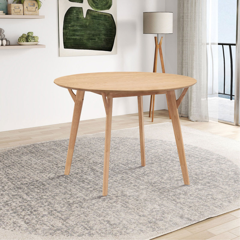 42.01 Inch Saving Place Table,Wooden Dining Table For 4 Persons,Modern Design Round Kitchen Table For Living Room,Apartment,Restaurant