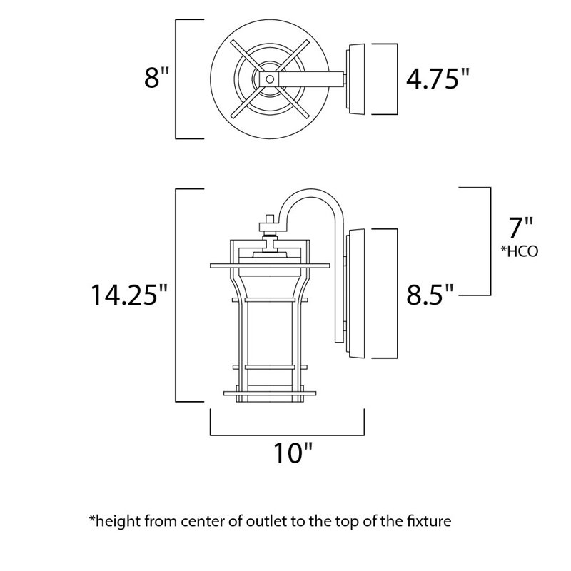 Lalise Wall Light, 14.3" H x 8" W