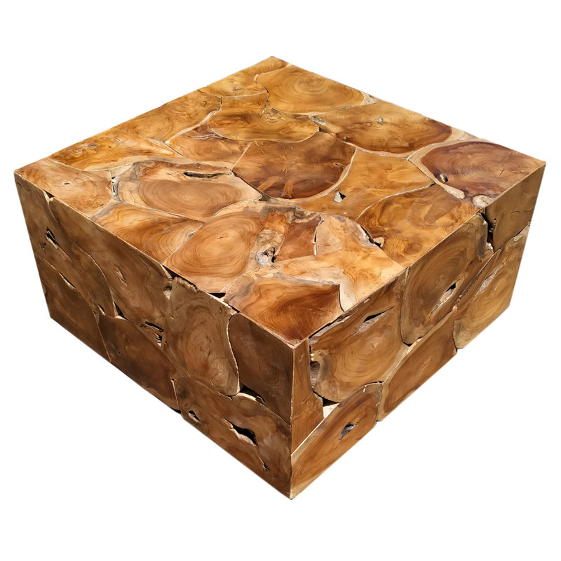 Artlone Solid Wood Coffee Table, 15.75" H x 31.5" L x 31.5" W