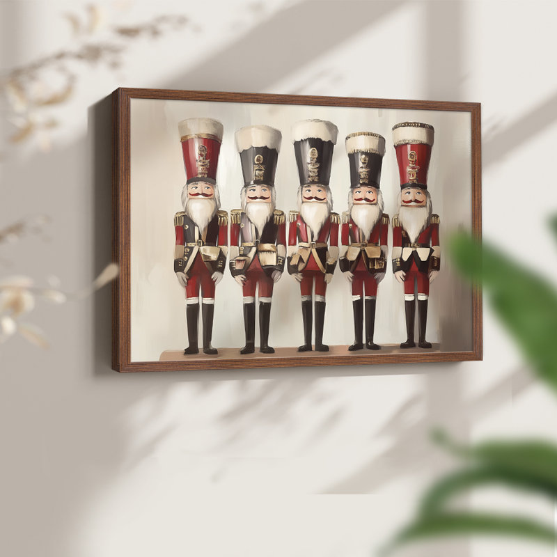 Art de Noël - CML XXIV - Reproduction encadrée - Restickable, H 8 po x l 10 po, Noyer