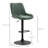 Swivel Upholstered Adjustable Height Counter Stool with Metal Frame-1343206099