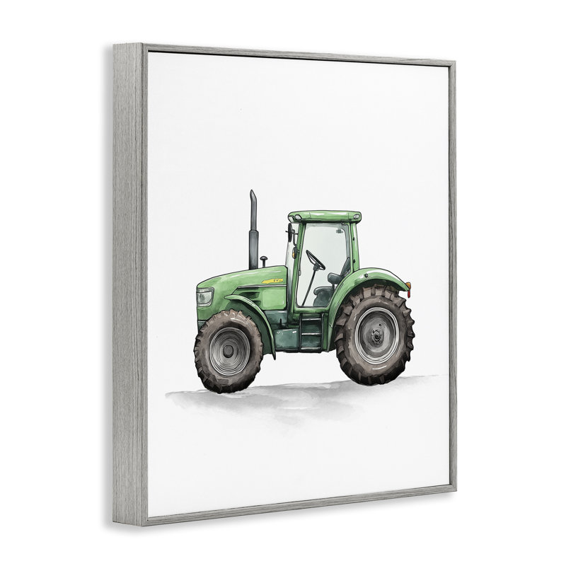 Giclée de camion vert en état de marche, par Christine Simpson Art, H 30 po x l 24 po, Estampe numérique Farmhouse