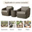 Fauteuil de jardin pivotant Cambelle avec coussins-1436701846-1436701841