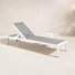 Aynura 76" Long Reclining Chaise Lounge Set with Table