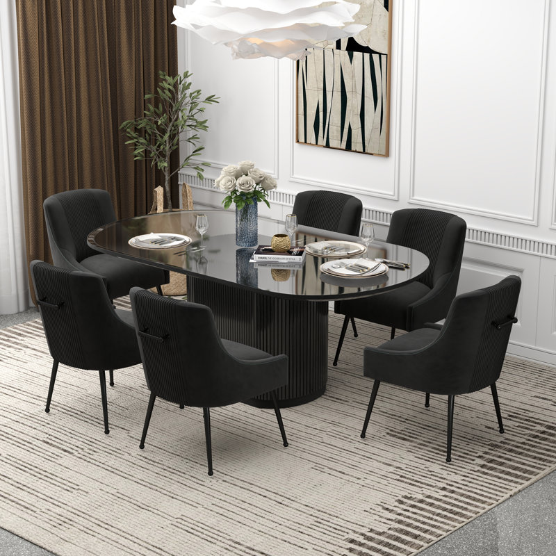 Chaise d'appoint Dinnington, Noir, noir, noir, noir