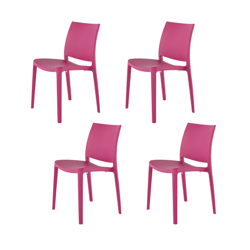 Chaise de salle à manger empilable Sensilla, Rose