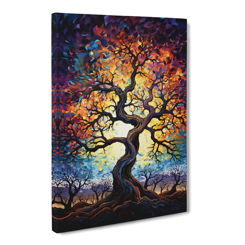 Oak Tree Expressionism Art No.2 - No Frame Print, 76cm H x 50cm W x 3cm D