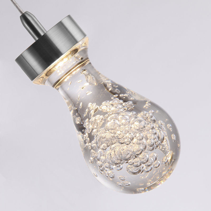 Luminaire suspendu géométrique 1 lumière Atoka, Nickel