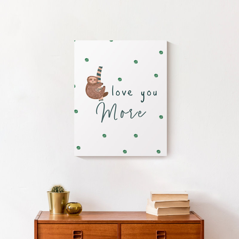 «Love You More», art sur toile, H 20 po x l 16 po x P 1,25 po