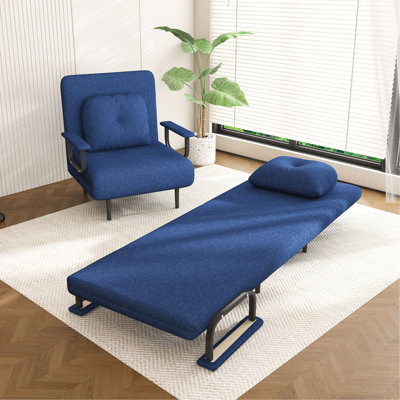 Fauteuil convertible 3-en-1 pliant pour canapé-lit - Dossier réglable à 5 positions avec coussin, canapé-lit peu encombrant pour le salon, la chambre à coucher et le bureau