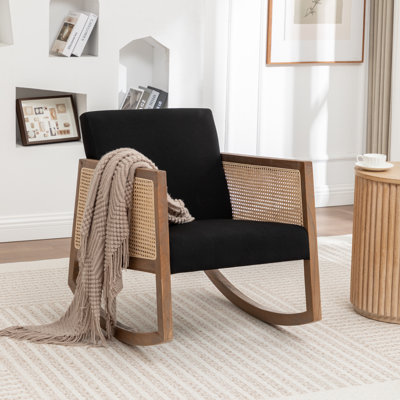 Chinnor Rocking Armchair With Rattan Armrests