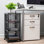 Chariot polyvalent avec tiroirs, organisateur de bureau roulant et armoire de rangement Mind Mesh, noir