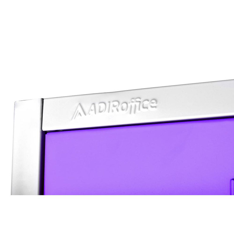 Purple Steel Office Locker with Adjustable Shelving