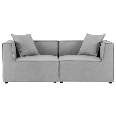 Modway Saybrook Outdoor Patio Upholstered 2-Piece Sectional Sofa Loveseat