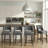 Bisto Upholstered Counter Height Bar Stool with Solid Wood legs-225685285