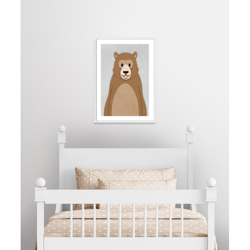 Adhésif décoratif Cheery Bear, 34.5" H x 24.5" W x 1.18" D, Encadré de boîte blanc