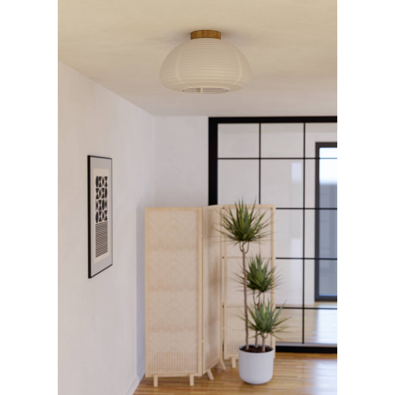 Wauhillau Paper Semi Flush Mount