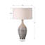 Lampe de table texturée 33 po Crosby