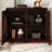 Mid Century Modern Fluted Sideboard Cabinet With 2 Outlet Holes, Buffet Cabinet With Storage, Narrow Side Cabinet For Living Room Entryway Hallway Kitchen Coffee Bar-125507834