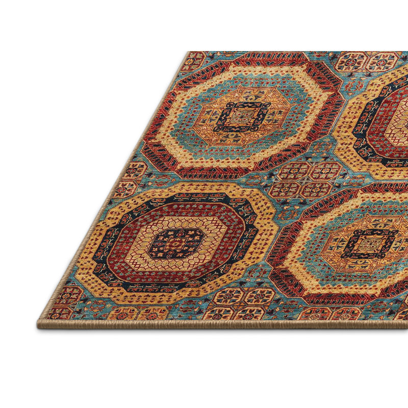 Tapis abstrait à motif abstrait moderne 4186, Rectangle 5 pi x 7 pi