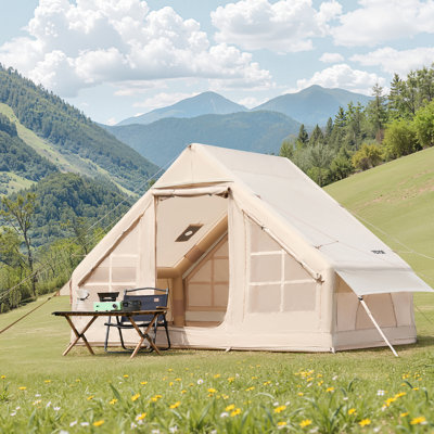 Inflatable Tent for Camping 3-5 Person Glamping Tent with Pump Easy Set up