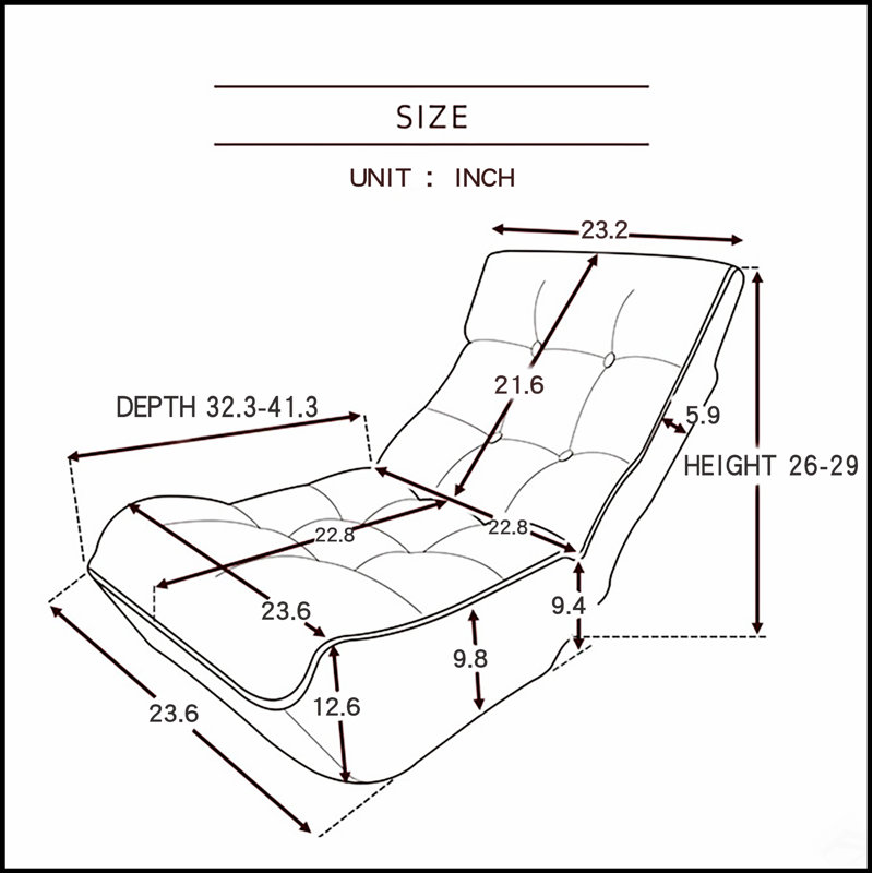 Single Sofa Reclining Chair, Japanese Lazy Sofa Tatami, Balcony Leisure Adjustable Chair For Ultimate Comfort And Flexibility