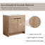 Ensemble de meuble-lavabo simple 36,37 po avec plateau en céramique Adrionna-1668591451