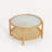 Bay Isle Home Round Rattan Coffee Table with Glass Top-676772001-675633288