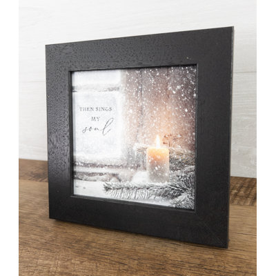 Then Sings My Soul Winter Candle Art Sign