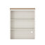 Bibliothèque Corretta rustique blanche avec 2 tablettes ouvertes, 33,9 po de largeur (sans armoire et doit être jumelée à la partie inférieure de la série Corretta)-1530333751