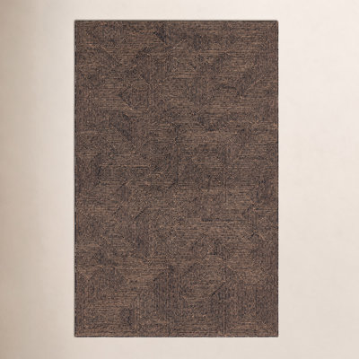 Alaska Tan Black Hand-Tufted Jute Wool Rug