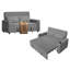 2 Seater Linen Blend Sofa Bed